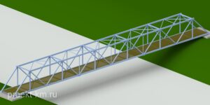 Проект пешеходного моста через реку